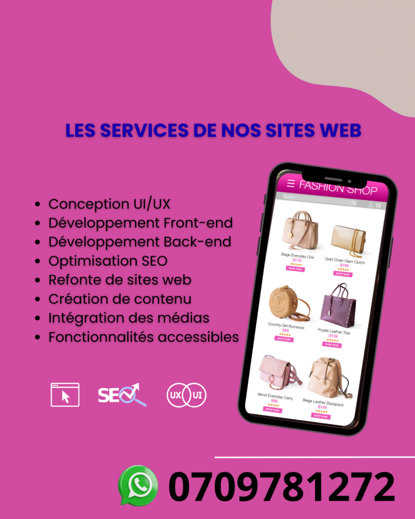publication instagram agence marketing services de site web violet bleu